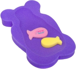 Almohadilla de espuma para bañera New Baby oso morada