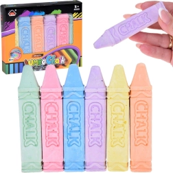 Tiza grande de colores para dibujar - 6 piezas
