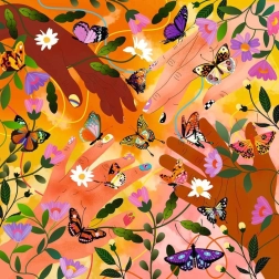 Puzle cuadrado Art & Soul: Festival de flores