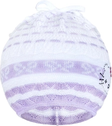 Gorro-braga de punto New Baby gatita morado 3–4 años