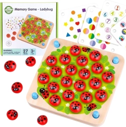 Juego de memoria de madera con mariquitas WOOPIE Green