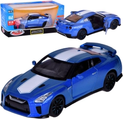 Modelo de metal del coche NISSAN GT‑R 1:32 con puertas abatibles y luces
