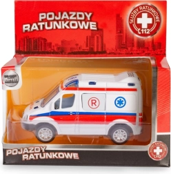 Modelo de ambulancia MERCEDES-BENZ Sprinter 1:50 con mecanismo pull-back