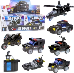 Set de construcción SWAT – vehículos y medios de transporte 2 en 1 (92–117 piezas)