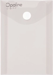 Sobre con broche a presión A7 vertical, transparente Opaline