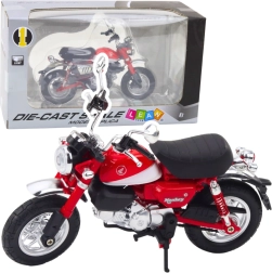 Motocicleta retro metálica roja 1:12
