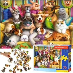 Puzzle de 70 piezas – animales juguetones CASTORLAND