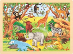 Puzle de madera África de 48 piezas