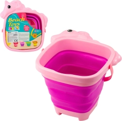 Cubo de silicona plegable Unicornio – rosa