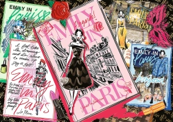Puzzle Emily in Paris: revista de moda de 1000 piezas
