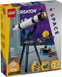 LEGO Creator 3 en 1 telescopio para explorar el espacio