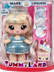 Muñeca Yummiland con mascota y brillo de labios – Azul – tarta de cumpleaños