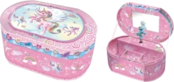 Joyero ovalado PECOWARE con mecanismo musical Unicornio