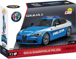 Set de construcción COBI Alfa Romeo Giulia Quadrifoglio Polizia 1:35