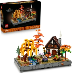 LEGO Icons cabaña y jardín otoñal