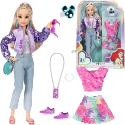 Disney ILY 4Ever muñeca de moda inspirada en ARIEL de La Sirenita, set de ropa y accesorios 30 cm