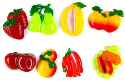 Imanes APETIT – set de 8 unidades, mix de diseños de frutas y verduras