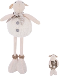 Ovejita de peluche con patas largas – decoración y compañero de mimos (2 tamaños)