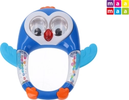 Sonajero con forma de pingüino y efectos luminosos y sonoros, 15 cm
