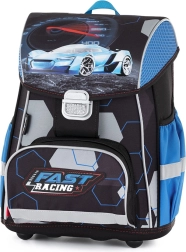 Mochila escolar Premium con motivo de coche de carreras