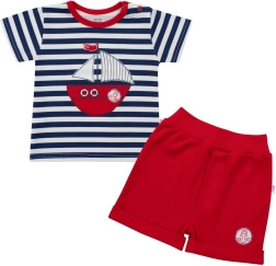 Conjunto para bebé camiseta y pantalones cortos NEW BABY Marine