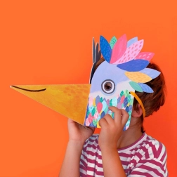 LONDJI máscara con accesorios adhesivos Be Wild! Bird