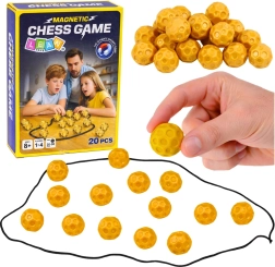 Juego lógico magnético para familias, 20 piedras magnéticas