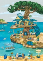 Puzzle de gatos en el árbol 1000 piezas