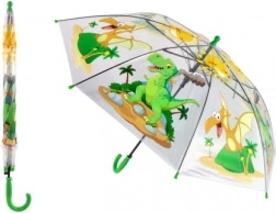 Paraguas infantil transparente con dinosaurios, automático, 64 cm