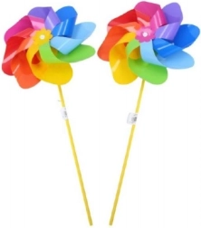 Molino de viento arcoíris – colorida decoración de jardín