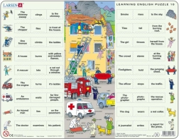 Puzzle educativo Larsen Inglés 10: Rescatistas, 54 piezas