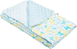 Manta infantil de minky New Baby azul 80 × 102 cm
