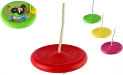Columpio infantil tipo plato para jardín, rosa, diámetro 28 cm