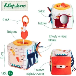 Lilliputiens cubo de actividades sonoro Granja 9 m+