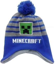 Gorro Minecraft gris-azul
