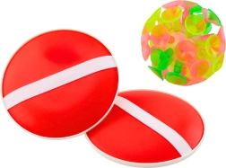 Juego de destreza Paletas con pelota con ventosas Rojo