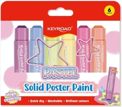 Pinturas témpera sólidas en barra KEYROAD Pastel – set de 6 unidades