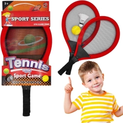 Raquetas grandes de tenis y bádminton WOOPIE para niños con set de pelota y volante