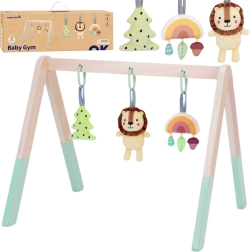 Gimnasio para bebé Tooky Toy con soporte y 3 colgantes para bebés
