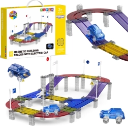 Woopie pista de carreras magnética con coche, 137 piezas