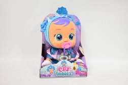 Muñeca interactiva Cry Babies Fantasy Tina – triceratops azul