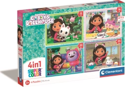 Puzle 4 en 1 La casa de muñecas de Gabby