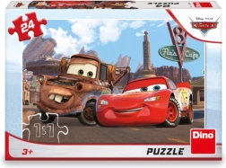 Puzzle Dino coches en la ciudad 24 piezas