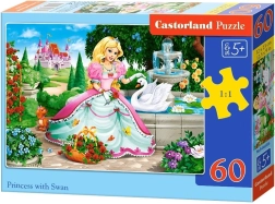 Puzle de 60 piezas - Princesa con cisne