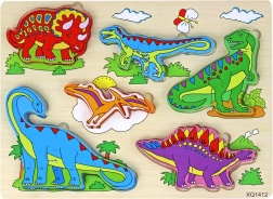 Puzzle 3D de madera Pro para niños Juego lógico Dinosaurios