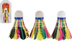 Volantes de bádminton de plumas de colores (3 uds.)
