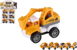 Mini vehículos de construcción (6 uds.) con tracción a retroceso
