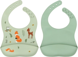 A Little Lovely Company juego de baberos de silicona para niños – Bosque