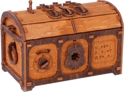 Escape Room Cofre del Tesoro rompecabezas 3D de madera