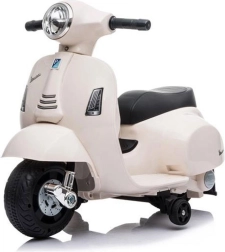 Motocicleta eléctrica infantil VESPA, blanca